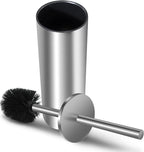 Stainless Steel Toilet Brush with Holder Set for Bathroom Storage and Organization Toilet Bowl Cleaner Brush and Holder (1, Silver)