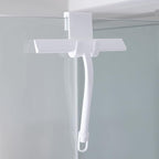 9 inch Squeegee Set with Over Wall Hanger, Suction Cup, and Hook, Glass Cleaning Squeegee for Shower Doors, Windows, Glass Doors, Bathrooms, Mirrors, Car Windshield - Matte White