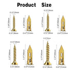 400pcs Self-Drywall Dilling Anchors Screws with 4 Different Expansion Sizes Screw Set, Zinc Plated Steel Dry Wall Screws no Drilling Required, Easy to Install