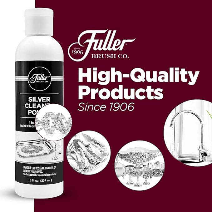 Fuller Brush Silver Cleaner Polish, Removes Tarnish & Prevents Future Buildup, Safe for Silver Plate, Sterling, Chrome, Antique Silver, 6-Pack