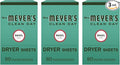 Mrs. Meyer's Clean Day Dryer Sheets, Basil Scent, (Pack of 3)