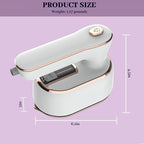 Portable Steam Iron，970W Dry Wet Dual Ironing Steam Hanging Ironing Machine，20S Rapid Preheating Large Water Tank Iron with Ergonomic Handle, Suitable for Home, Travel, Dormitory & Office (White)