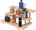 AIM & GGKK 3 Tier Wooden Perfume Organizer Display Stand – Rustic Perfume Rack for Vanity,Cupcake Dessert Display Risers,Cologne Holder Organizer for Men & Women,Fragrance Shelf for Bathroom & Bedroom