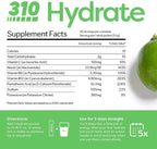 310 Nutrition Sugar Free Electrolytes Powder - Instant Hydration Packets for Daily Fluid Balance - Caffeine-Free Rehydration Drink Mix w/Vitamins, Low Calorie & Keto Friendly - Lemon Lime 30 Singles