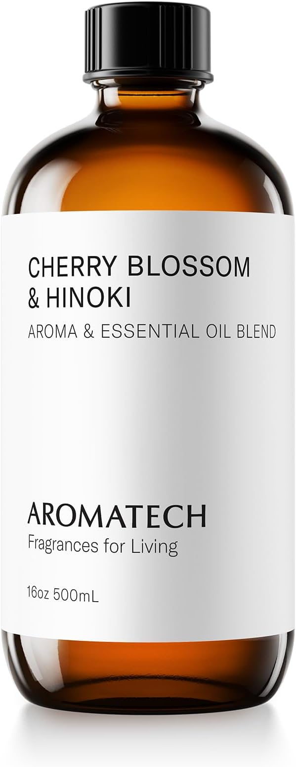 AromaTech Cherry Blossom & Hinoki Aroma Oil for Scent Diffuser - 500 Milliliter