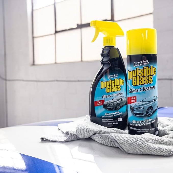 Invisible Glass 91164-12PK Premium Aerosol Glass and Window Cleaner for Auto and Home, Streak-Free, Ammonia-Free, Tint-Safe, 19 oz (Pack of 12)