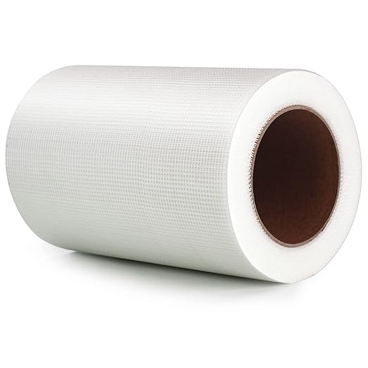 LLPT Drywall Repair Fiberglass Tape 7.8” x 100 Feet Industrial Grade Extra Strength Fiber Mesh Heavy Duty Self Adhesive for Seam Patch Wall Crack Seam Repair Color White (DRF810)