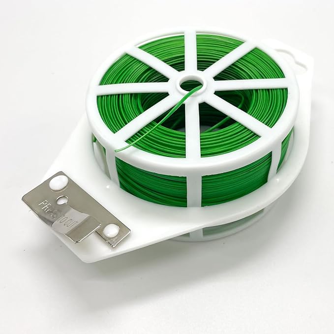 656ft (200m) Twist Ties, Garden Plant Ties with Cutter, Reusable Multifunctional Plant Ties, Fixing Vines Plant Support for Gardening Home Office(Green)