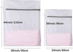 Mesh Laundry Bags, Mesh Wash Bags Durable Mesh Structure with Strong Zipper Suitable for Underwear Delicate Clothes, Pants, Shoes, Socks Washing (Small Fine Mesh, Extra Large 24*36in+36*44in)