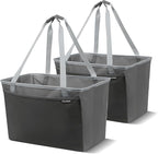 CleverMade Collapsible Tote Basket MAX (64L) – Extra Large Foldable Carry-All Storage Bin with Front Pocket, 60 lb Capacity Laundry Basket for Home, Dorm, RV & Trunk Organization