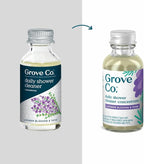 Grove Co. Daily Shower Cleaner, Refill Concentrate (2 x 1 Fl Oz) + 1 x Reusable Glass Spray Bottle (16 Oz), Plant-Based Cleaning Supplies, Reduced Plastic, Lavender Blossom & Thyme Fragrance