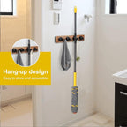 Self-Wringing Twist Mops for Floor Cleaning, Microfiber Floor mop with 57 " Long Handle, Easy Wringing Mop for Hardwood Commercial Household Clean (Gray Twist Mop)