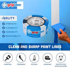 Blue Painters Tape 2 Inch Wide, 1 Roll Masking Tape - Perfect for Precise Lines on Walls & Trim, Multi-Surface, Residue-Free, Easy Removal - Ideal for Indoor & Outdoor Use, 1.88in x 60yds
