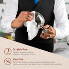 H4N Microfiber Cleaning Cloth Roll, 85 Pack Tear Away Towels, Lint Free, Absorbent, Streak Free, Non-Abrasive, Reusable and Washable Dish Rags for Car and Household Supplies, 11.81x11.81 Inches, White