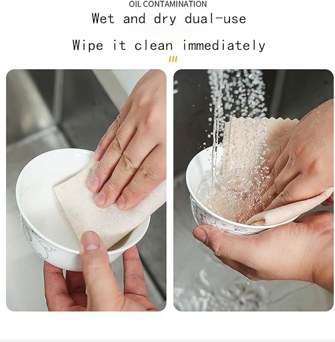 Natural loofah dishwashing Sponge, Biodegradable, Suitable for Kitchen dishwashing, More Environmentally Friendly, Clean, and Scratch Free, 10 Piece Set (7.87in*9.84in)