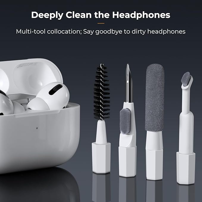 K&F CONCEPT 20-in-1 Keyboard Cleaning Kit Laptop Cleaner, Multifunctional Electronic Device Cleaning Tool, for iPhone AirPods MacBook iPad, Camera PC Monitor Earbud TV Tablet Screens