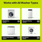 Washing Machine Cleaner Tablets, 24 Pack, Machine Cleaner Tablets, Septic-Safe, Helps Descale and Maintain Drum Cleanliness, 12 Month Supply