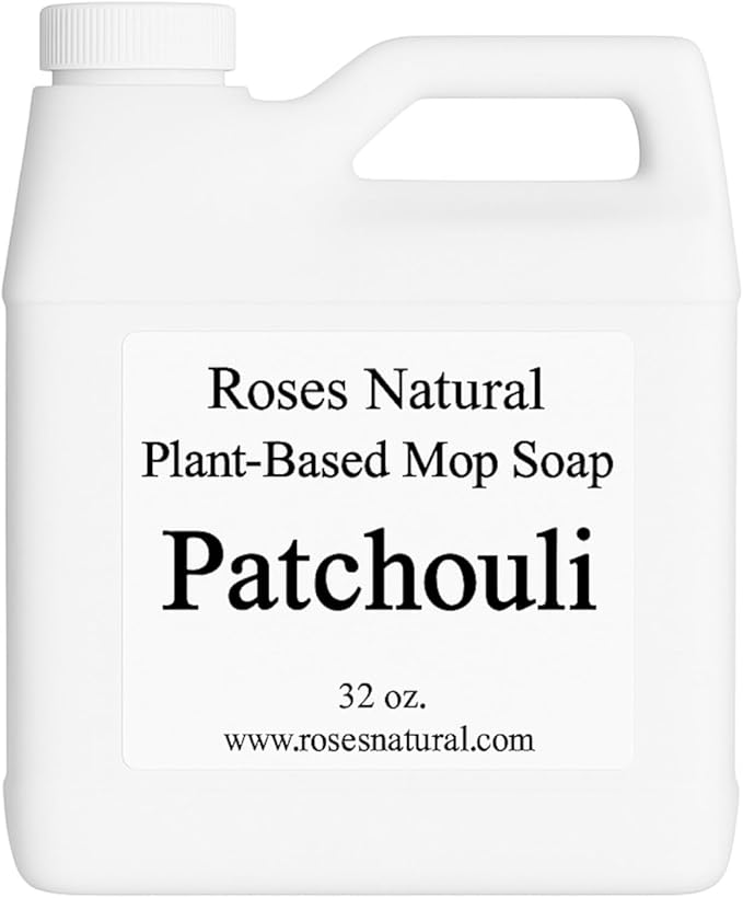 Patchouli Plant-Based Floor Cleaner Mop Soap – 32 oz | Streak-Free, Highly Scented, Concentrated Mop Solution for Tile, Vinyl, Hardwood & Sealed Floors | Non-Toxic, Eco-Friendly, Made in USA