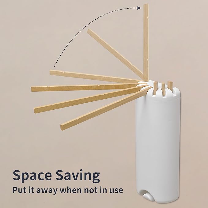 Wall Mounted Clothes Drying Rack Tripod,Foldable Drying Rack,Wall Mounted Drying Rack Clothing,Over The Door Drying Rack for Laundry Bedroom Household Wooden