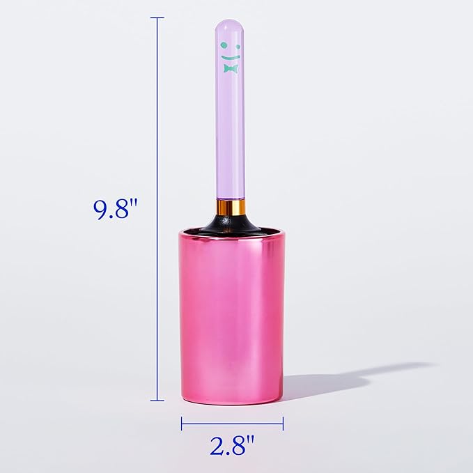 Reusable Lint Roller with Colorful Acrylic Handle & Display Case - Washable Sticky Rubber Surface for Pet Hair, Dust & Fuzz Removal - Sustainable Cleaner for Clothes, Furniture & Home