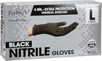 ForPro Disposable Nitrile Gloves, Chemical Resistant, Powder-Free, Latex-Free, Non-Sterile, Food Safe, 4 Mil