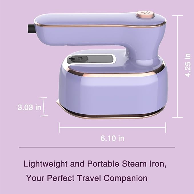 Travel Steamer Iron for Clothes Portable Mini,Small Size Portable Steam Ironing Machine,Handheld Steamer for Clothes, College Dorm Home Travel Essentials Steamer for Clothes