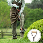 CALIDAKA Shovel D Grip Handle 3.1cm/1.22inch Inside Diameter Metal Replacement With Wooden Grip for Garden Digging Raking Tool 9.05x4.7inch