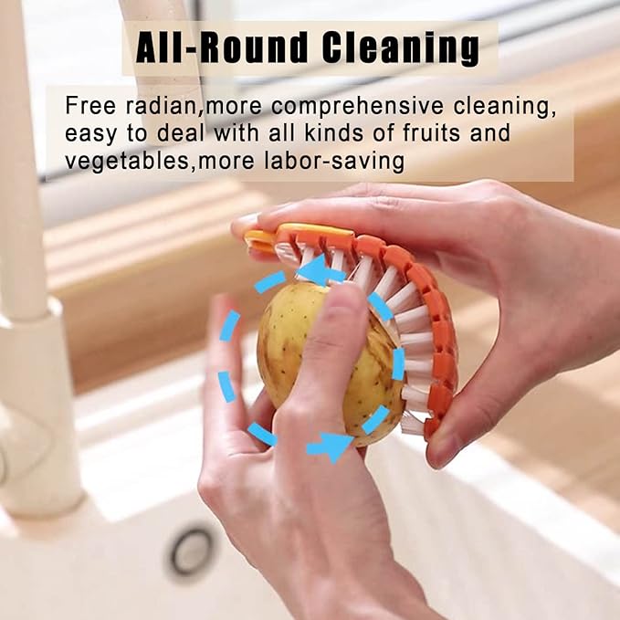 2 Pcs Vegetable Brush,Quick Cleaning Brushes for All Kinds Vegetables Fruits