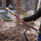 WAZIR Crafts 35" Handmade Kratos Viking Axe, God of War, Viking Axe, Cosplay Axe, Cosplay Armor, Cosplay Weapon, Prop, Replica, Kratos Weapon, (WCA-026)