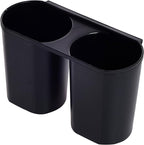 Sweet Home Collection Metal, Plasic ,Dish Drainer Drain Board and Utensil Holder Simple Easy to Use, 12" x 19" x 5", Black