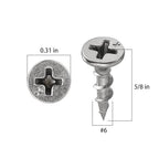 (481 pcs)#6X5/8 410 Stainless Steel Fastener Drywall Screws-Phillips with coarse Threaded tip, Black, Suitable for Drywall Slate, Wood, etc.(1 pounds)