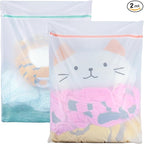 2 Pack Delicates Bag for Washing Machine, 31 x 23 inch Oversize Fine Mesh Laundry Bags for Lingeries, Sweaters, Bed Sheet, Stuffed Toys