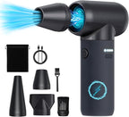 Compressed Air Duster,180000RPM Electric Duster Air Blower,Cordless Rechargeable Mini Dust Blower,3 Gear Jet Fan for PC Keyboard Computer Car Outdoor House Cleaning-Black