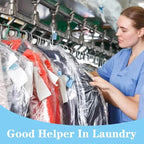 BEISHIDA 60PCS 35.5 Inch Plastic Garment Bag-Plastic Clear Dry Cleaner Laundry Bags for Clothes Cover Hanging Clothes Storage for Coat Suit Shirt Jacket Skirt