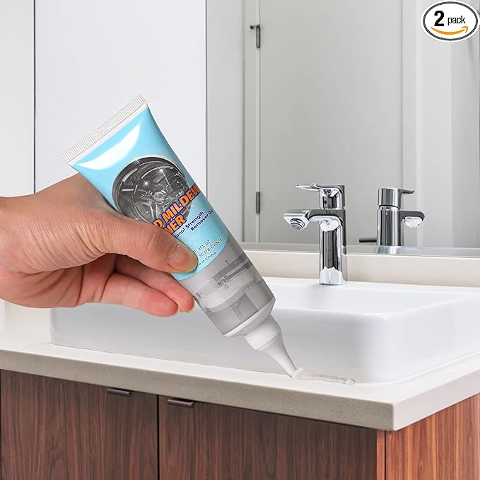 Mold Remover Gel, Mold Stain Cleaner for Bathroom, Household Shower, Kitchen Sinks, Toilet, Tile, Grout, Walls, Washing Machine and Refrigerator Strips - 4 Fl.Oz(Pack of 2)