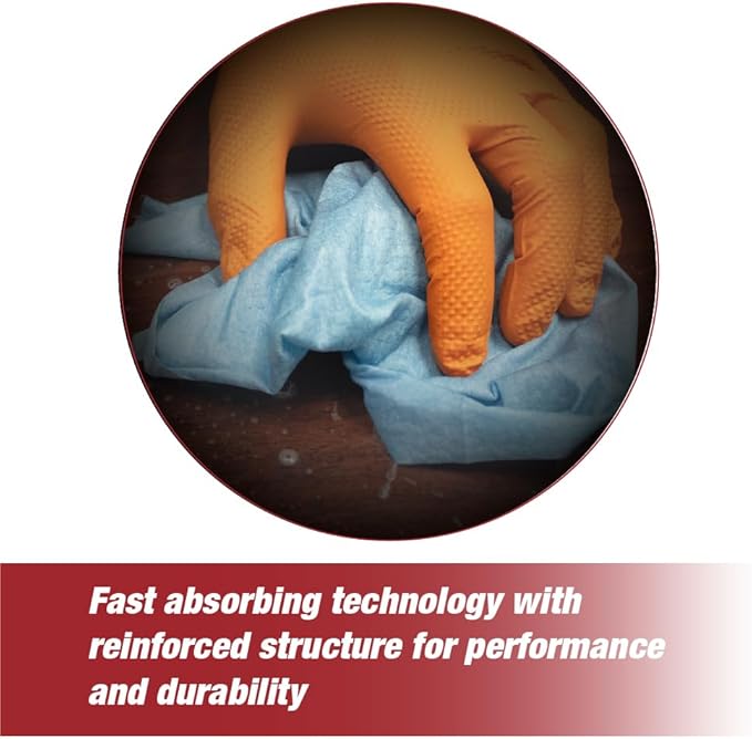 PrepWipe Heavy Duty Cleaning Towels, Lint Free Industrial Paper Towels, Disposable Pack of 300 Sheets 10"x14" (8 Boxes)- 26028