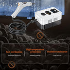 Portable Steam Cleaner Handheld Steam Cleaner High Pressure Steamer for Deep cleaning 1200ML Steam Cleaning Machine for Home Use With 6 Brushes Cleaning for Couch Auto Floor (White)