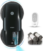 FMART T9Pro Window Cleaning Robot - 3800PA, Ultrasonic Water Spray, AI Path Planning, AI Edge Detection Window Cleaner Robotic with Remote Control & 10 Cloths - Deep Clean Windows, Tiles