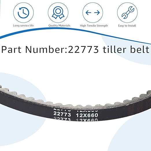 22773 Drive Belt Compatible with Earthquake Victory Tillers 24598, 29409 and 29702, 6015V CRT 26" Belt 4XLA, and CountyLine CRT 20969 and 31315 Rear Tine Tillers