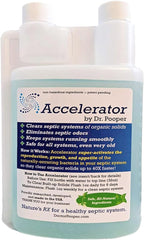 Dr. Pooper Accelerator Septic Tank Treatment - Environment-Friendly Septic System Maintenance Liquid - Eliminates Odors - Clears Organic Solids in Tanks & Drain Fields - Safe for All Septic Systems