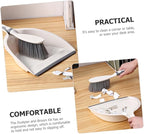 VOSAREA 1Set Mini Hand Broom and Dustpan Set Compact Household Cleaning Accessory for Home Office and Study Miniature Brush with Fine Workmanship for Easy Storage and Portability
