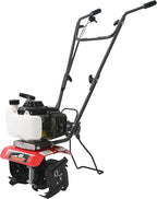 Thunderbay Cultivator 4Cycle 40cc Gas Powered Tiller w/Adjustable 4 Steel Tines Small Rototiller