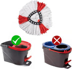 Matthew Cleaning 3Pack Red Microfiber Spin Mop Replacement Head Compatible with EasyWring Spin Mop Replace Head-EasyWring High Absorbency,Machine Washable,Microfiber Spin Mop Refills