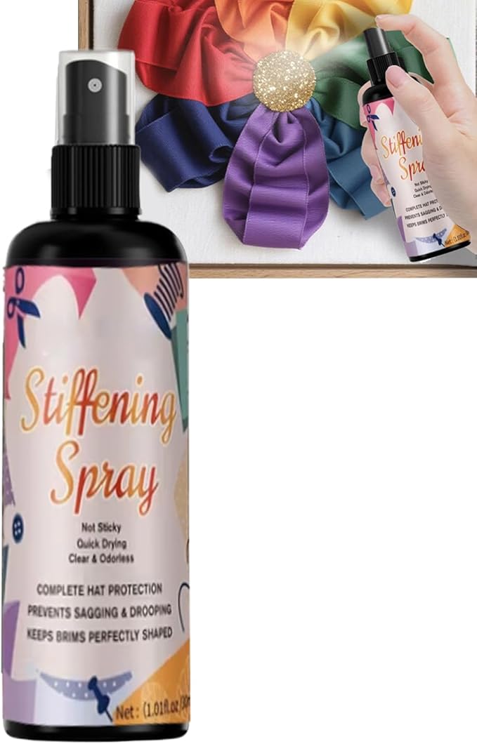 Fabric Stiffener, Stiffen Quick Fabric Spray, 100ml Quick Drying Hardener, Felt Hat Stiffener, For Lace Wool Felt Crochet Craft Projects Holiday Decorations