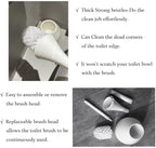 White Toilet Brush and Holder Set,Modern Bathroom Decor Closed Toilet Bowl Brush Household Cleaning Brush for Bathtub
