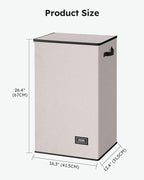 SOLEDI Laundry Hamper with Lid 90L Large & Tall Collapsible Laundry Basket, Clothes Hamper with Bag Removable Easy to Carry, Dirty Hampers for Bedroom, Bathroom, Dorm, College, Light taupe