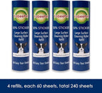 Large Surface Roller Refill for Scotch-Brite 50% Stickier Lint Roller, Works Great On Pet Hair (60 Sheets per Roll, 4 Pack)