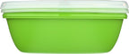 Preserve Dishwasher Safe BPA Free Sandwich Food Storage Container Made from Recycled Plastic in the USA, Set of 2, Apple Green