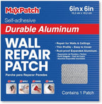 MaxPatch® 6 in. x 6 in. Aluminum Self-Adhesive Wall Repair Patch (3-Pack) – Expanded Perforated Rust-Resistant Aluminum with Strong Adhesive Backing for Interior Wall Repairs