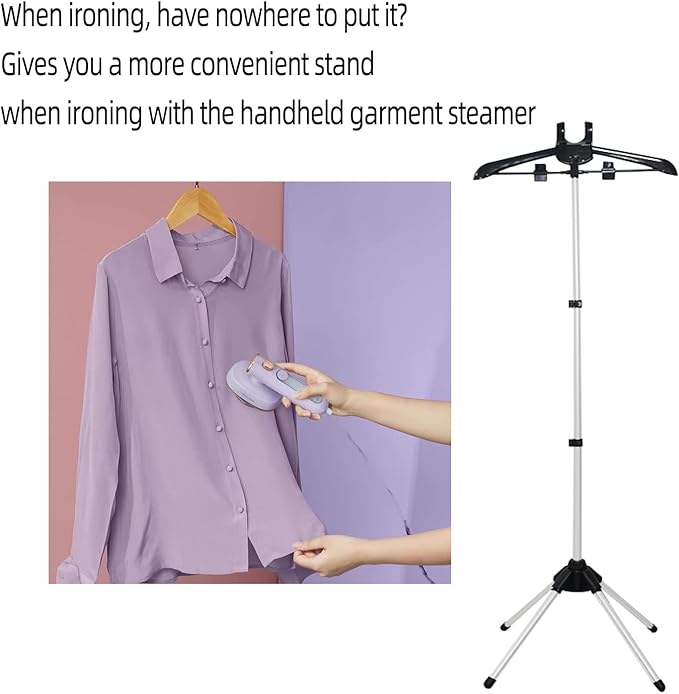 EVEME Steamer Hanger Stand with 1 Pair Ironing Gloves,Garment Hanger for Steaming Clothes,Steam Rack for Clothes,Handheld Garment Steamer Rack